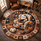 Design 20660 Round Mat Rug - Nature Design | Serene Home Decor (Design 1) - washable non-slip printed rug