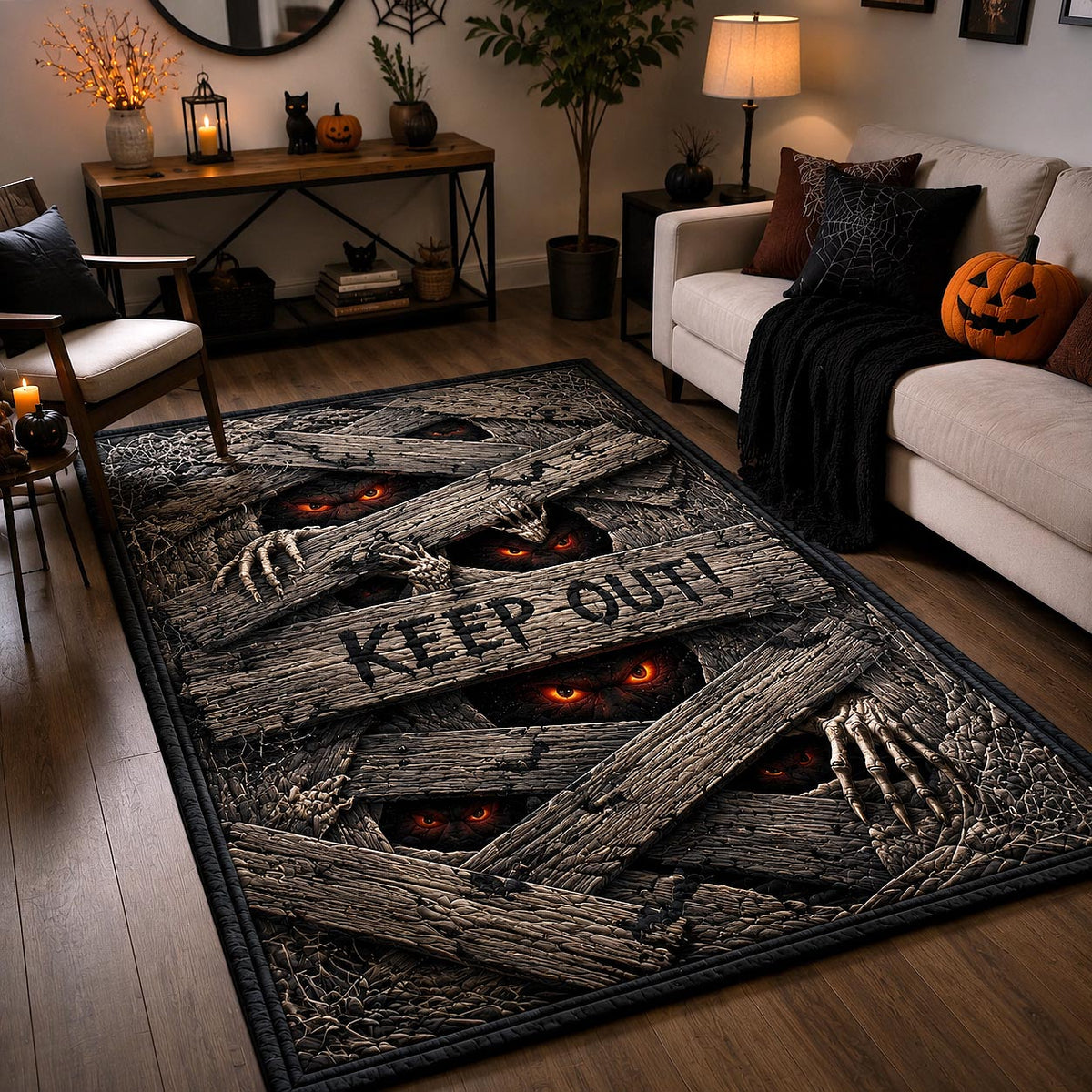 Design 20701 area rug in a living room