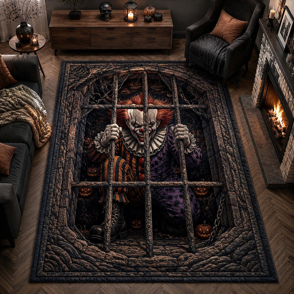 Design 20702 area rug in a living room