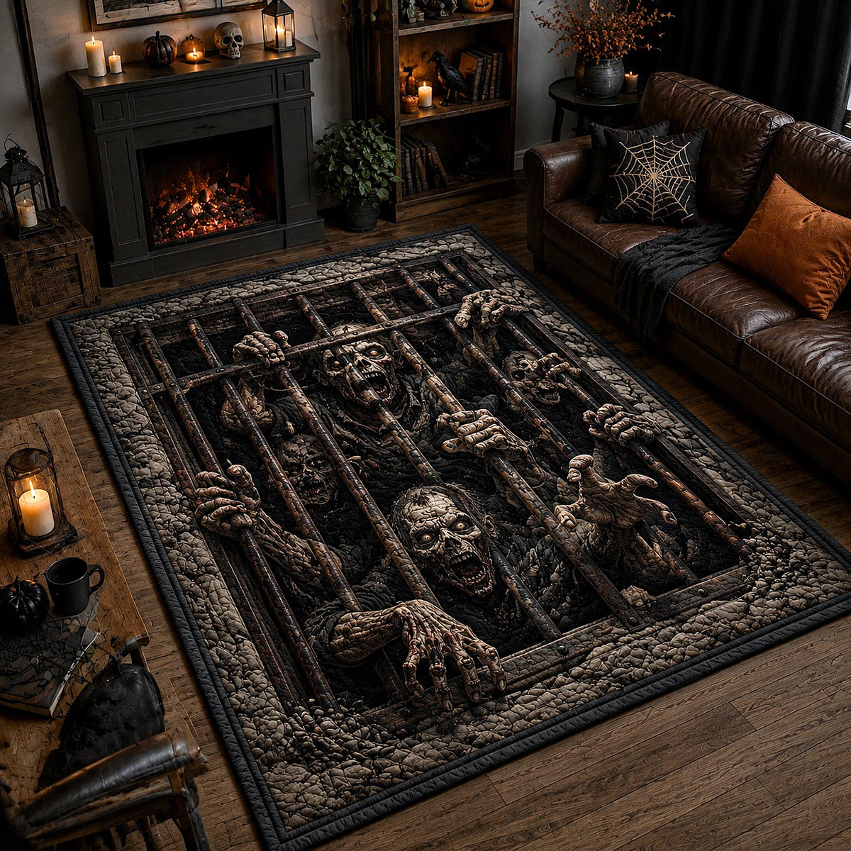 Design 20705 area rug in a living room