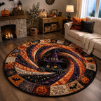 Design 20789 Round Mat Rug - Nature Design | Serene Home Decor (Design 1) - washable non-slip printed rug
