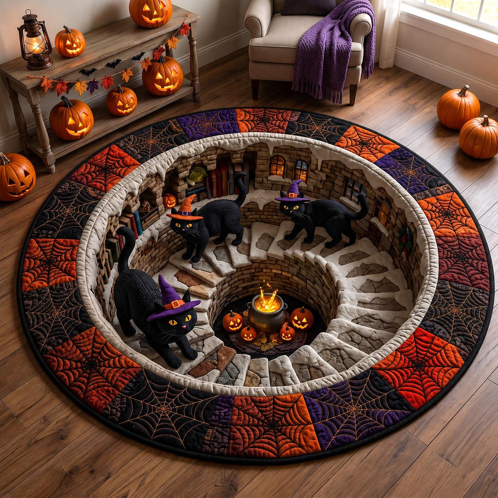 Design 20794 Round Mat Rug - Nature Design | Serene Home Decor (Design 1) - washable non-slip printed rug