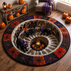 Design 20794 Round Mat Rug - Nature Design | Serene Home Decor (Design 1) - washable non-slip printed rug