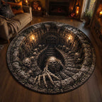 Design 20884 Round Mat Rug - Nature Design | Serene Home Decor (Design 1) - washable non-slip printed rug