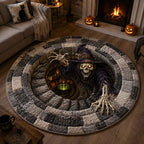 Design 20885 Round Mat Rug - Nature Design | Serene Home Decor (Design 1) - washable non-slip printed rug