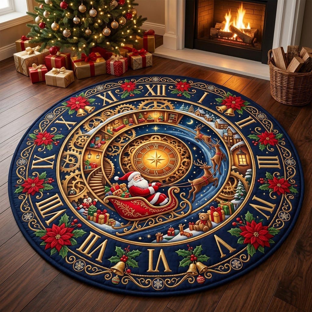 Design 2153 Round Mat Rug - Nature Design | Serene Home Decor (Design 1) - washable non-slip printed rug