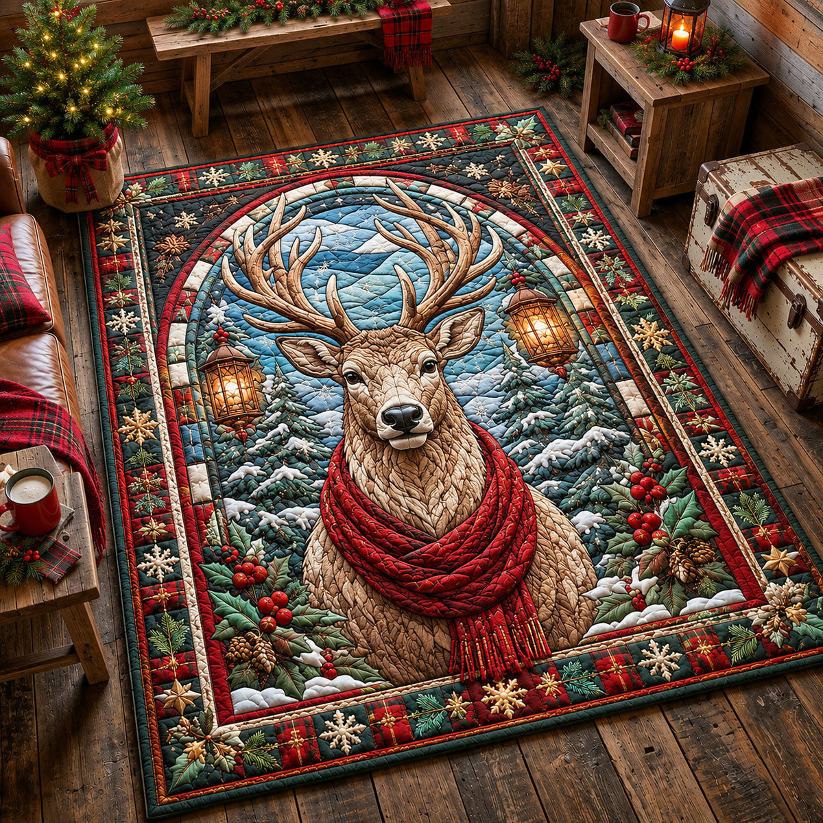 Design 2196 area rug in a living room