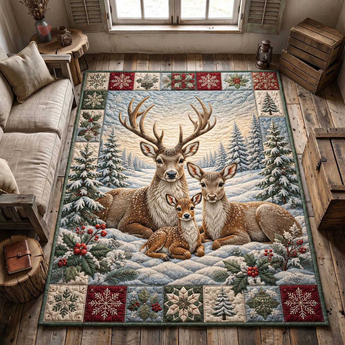 Design 2197 area rug in a living room