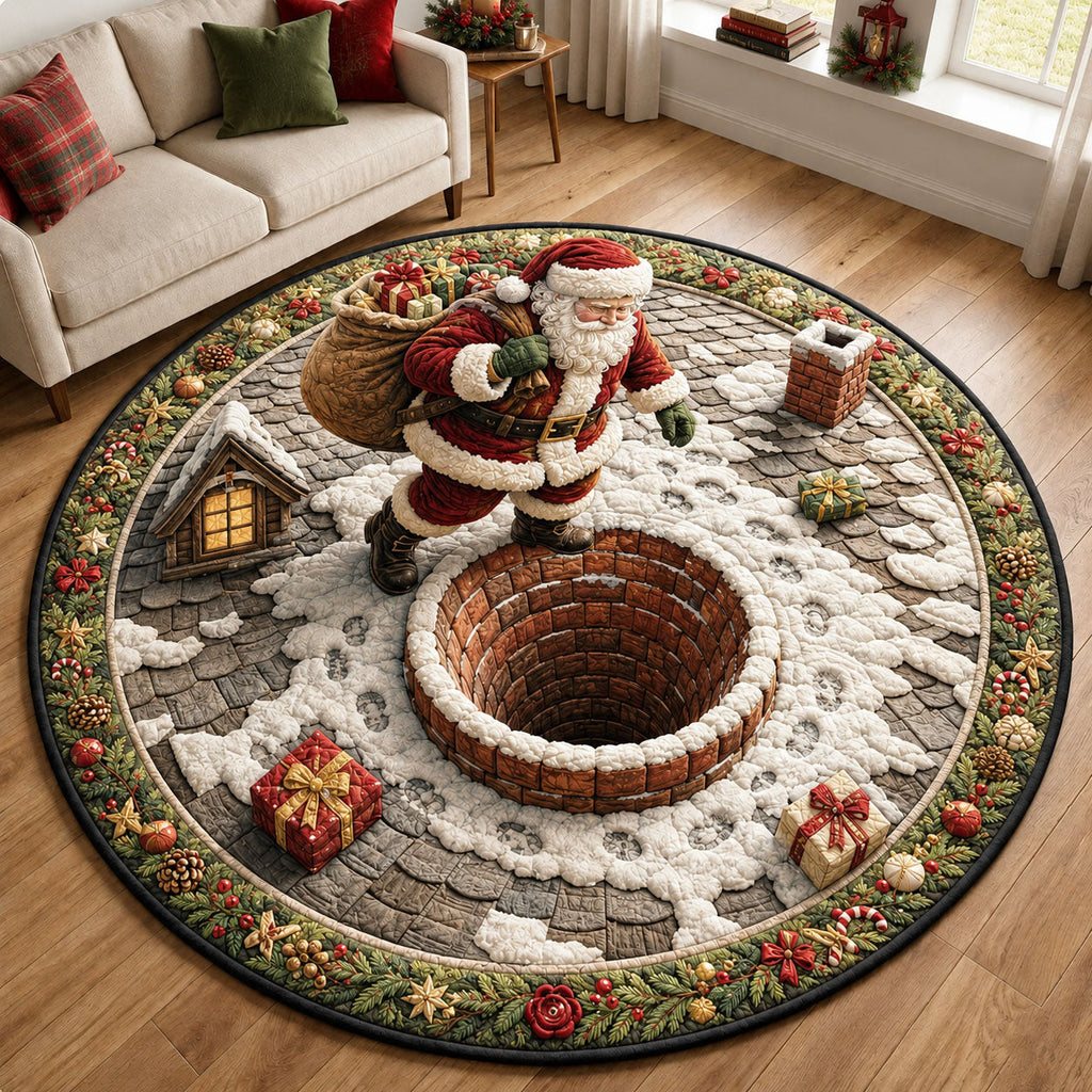 Design 2238 Round Mat Rug - Nature Design | Serene Home Decor (Design 1) - washable non-slip printed rug