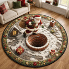 Design 2238 Round Mat Rug - Nature Design | Serene Home Decor (Design 1) - washable non-slip printed rug