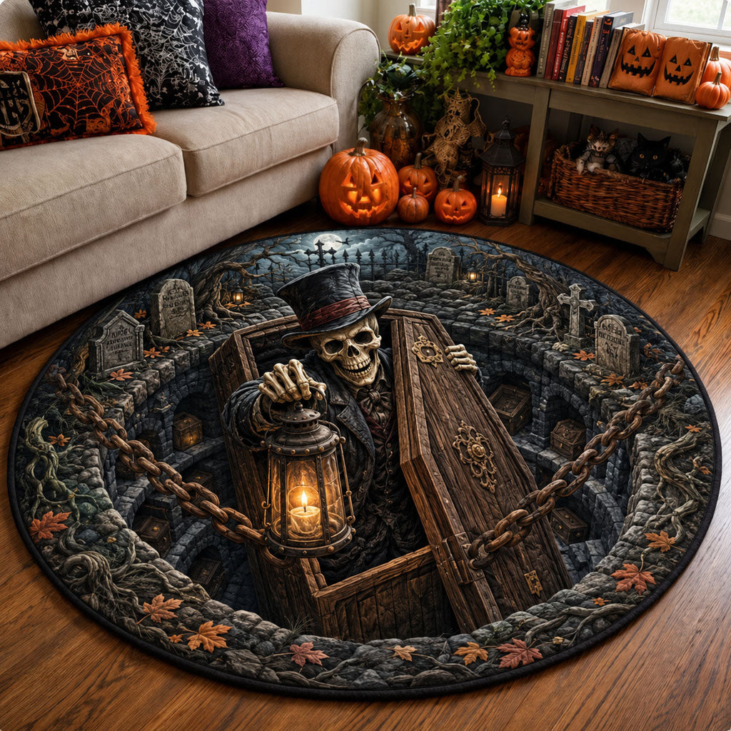 Design 2324 Round Mat Rug - Nature Design | Serene Home Decor (Design 1) - washable non-slip printed rug