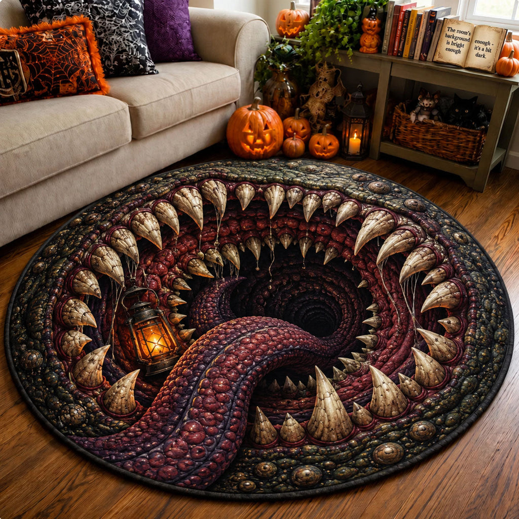 Design 2325 Round Mat Rug - Nature Design | Serene Home Decor (Design 1) - washable non-slip printed rug