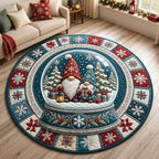 Design 2346 Round Mat Rug - Nature Design | Serene Home Decor (Design 1) - washable non-slip printed rug