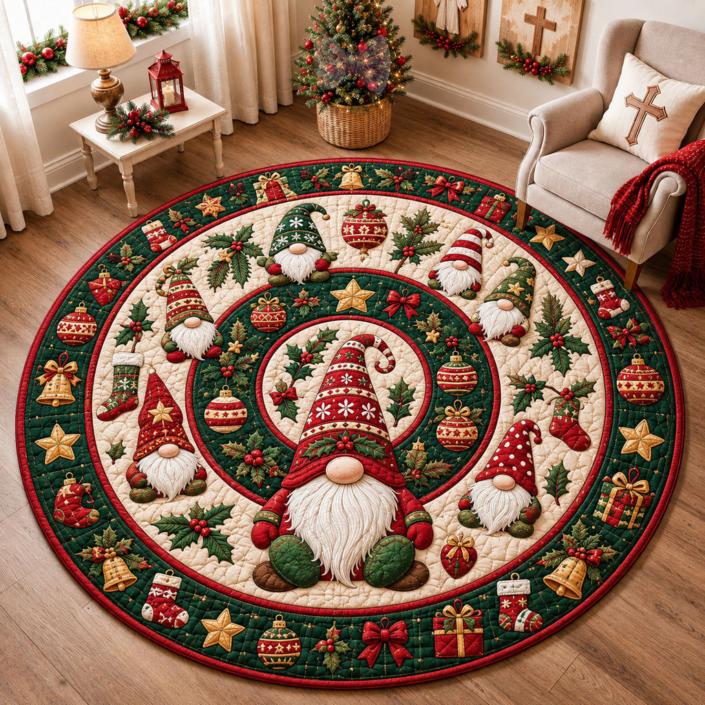 Design 2347 Round Mat Rug - Nature Design | Serene Home Decor (Design 1) - washable non-slip printed rug