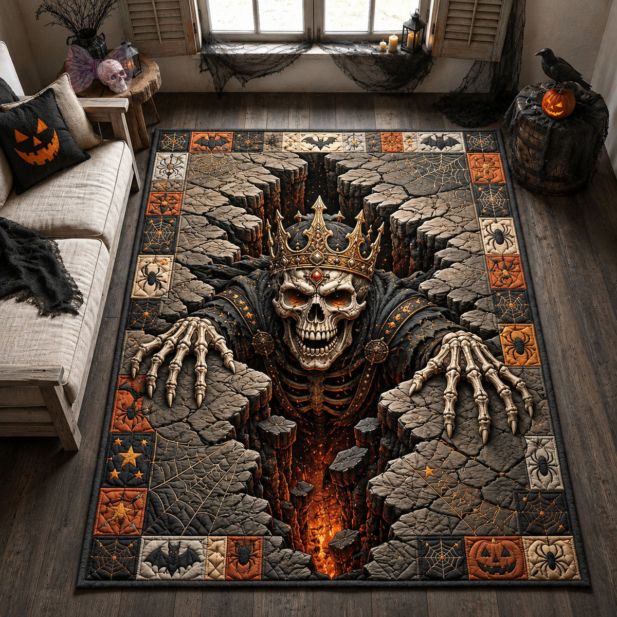 Design 2362 area rug in a living room