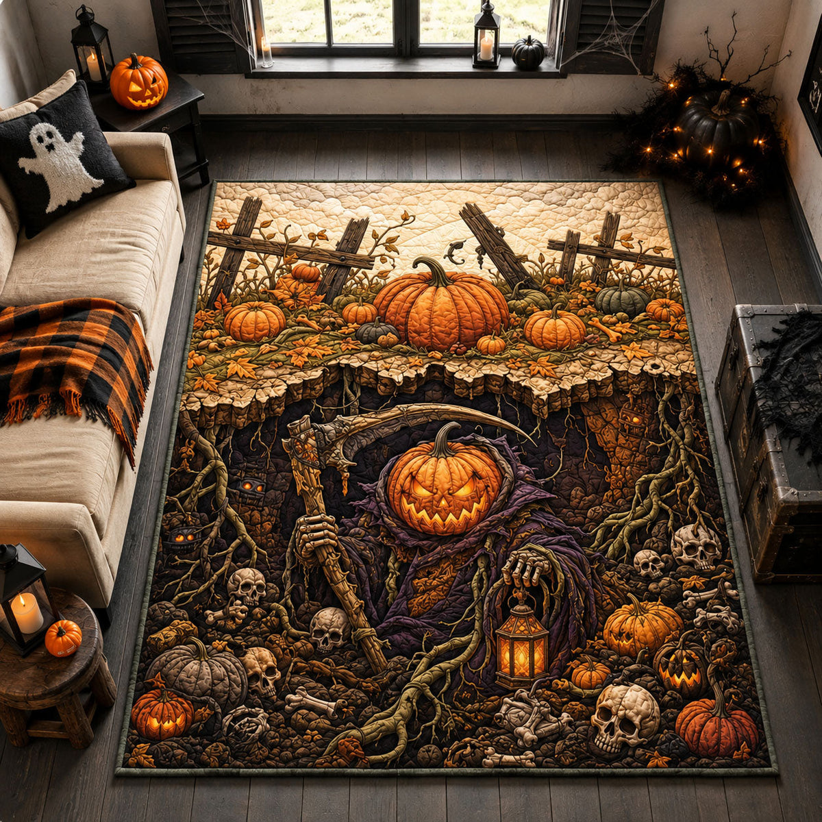Design 2366 area rug in a living room