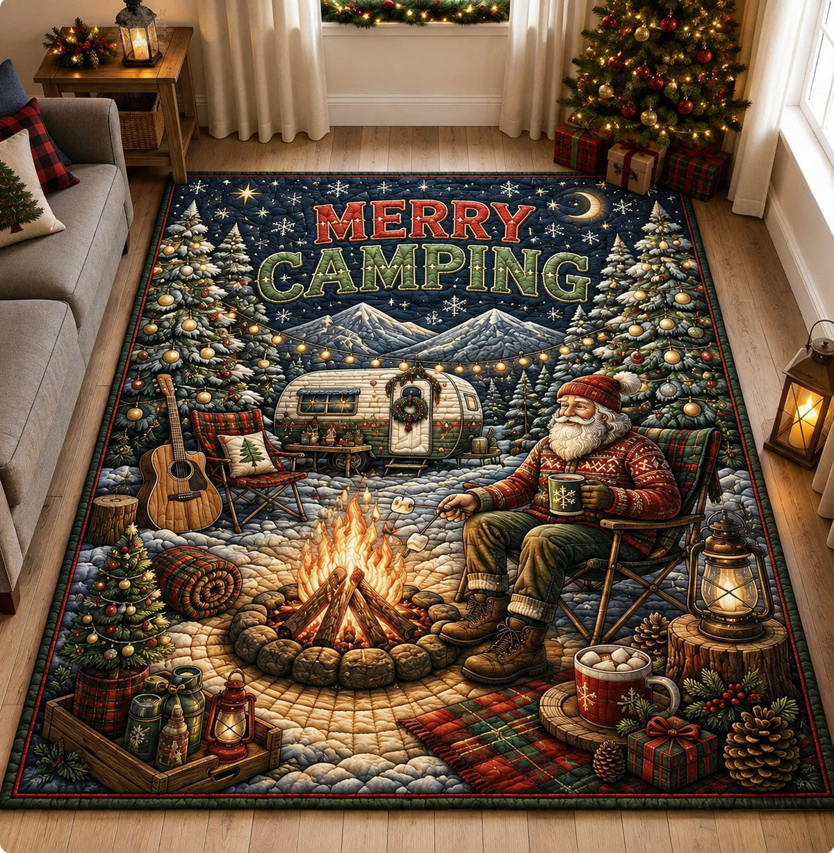 Design 2462 area rug in a living room