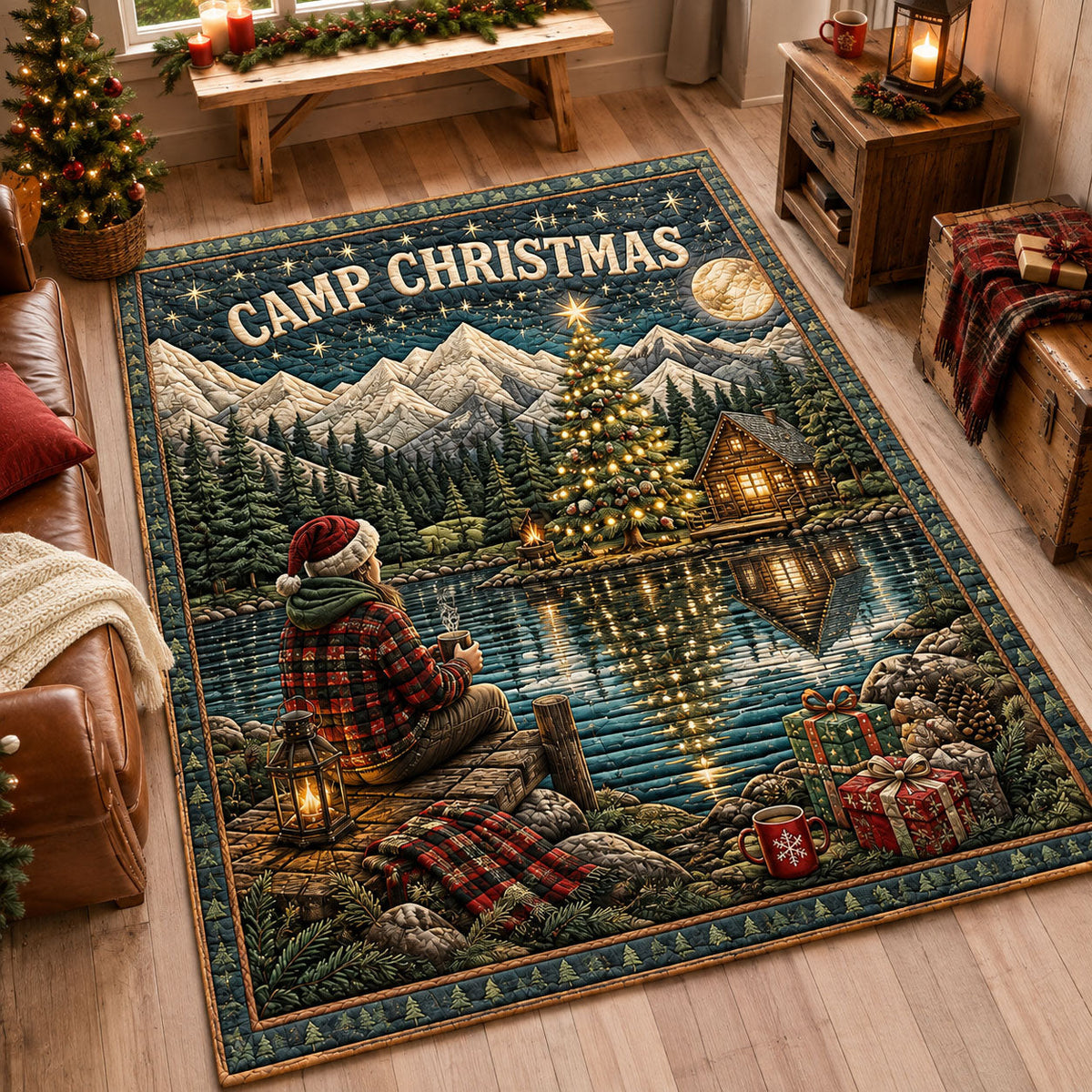 Design 2465 area rug in a living room