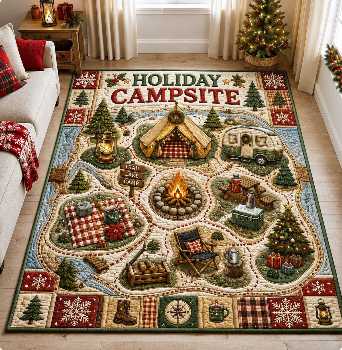 Design 2466 area rug in a living room