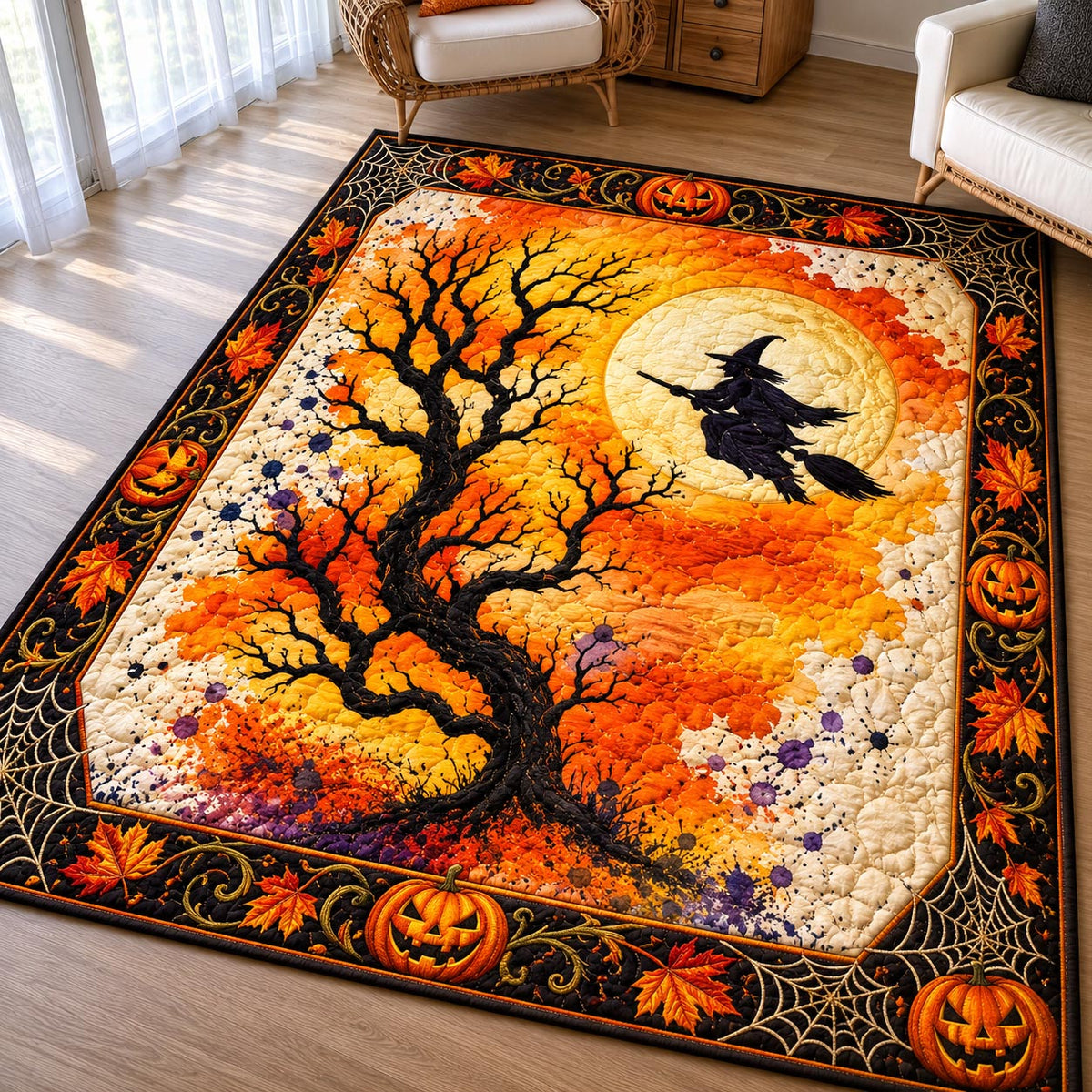 Design 34 area rug in a living room