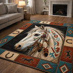 Design 37 area rug in a living room