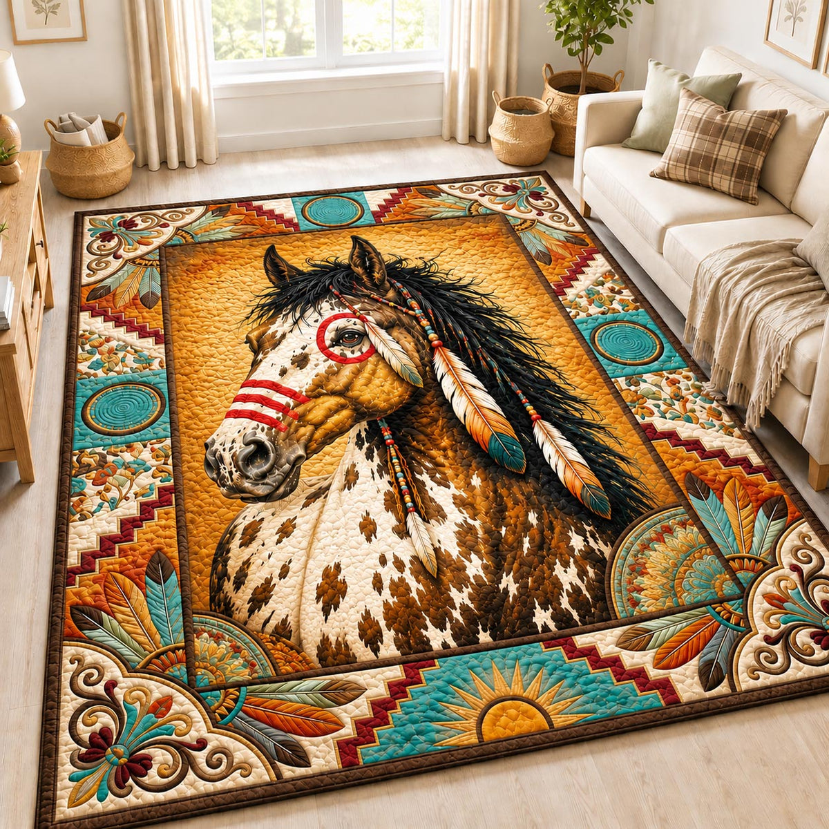 Design 40 area rug in a living room