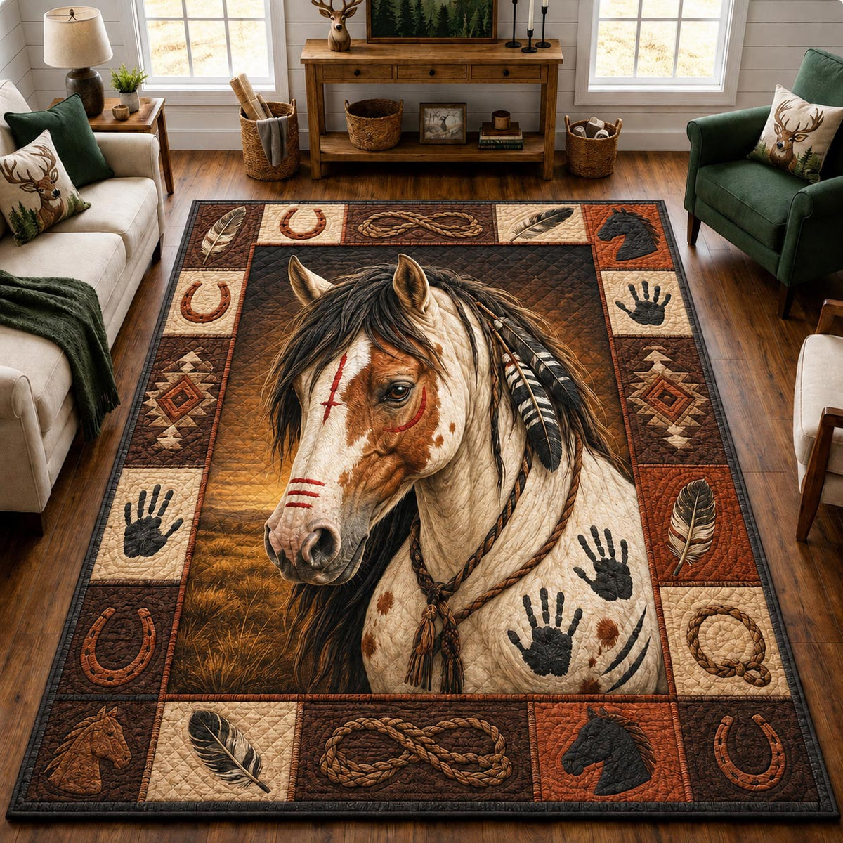 Design 41 area rug in a living room