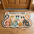 Design 4660 Custom Shape Area Rug - Nature Design | Die-Cut Non-Slip Rug - washable non-slip printed rug