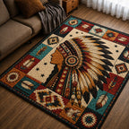Design 46 area rug in a living room