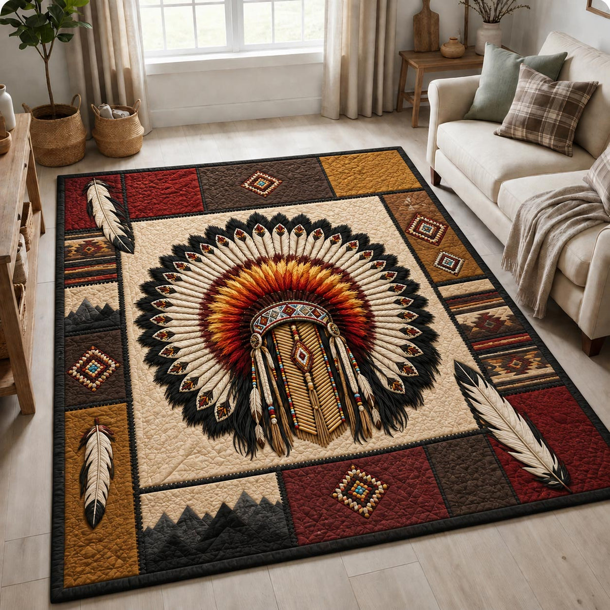 Design 47 area rug in a living room
