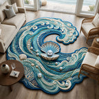 Design 868 Custom Shape Area Rug - Nature Design | Die-Cut Non-Slip Rug - washable non-slip printed rug