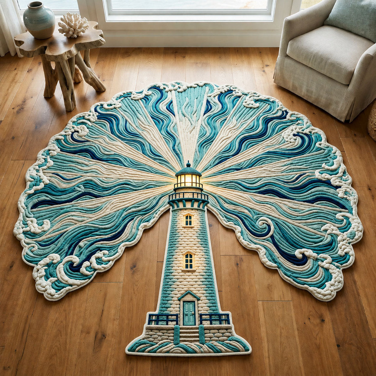 Design 876 Custom Shape Area Rug - Nature Design | Die-Cut Non-Slip Rug - washable non-slip printed rug