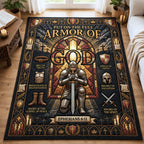 Design 965 area rug in a living room
