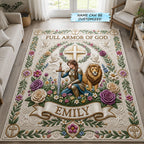 Design 969 area rug in a living room