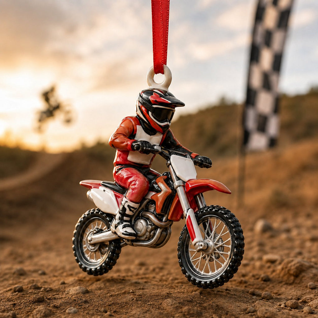 Dirt Bike Christmas Ornament