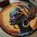 Divine Roots Round Mat Rug - Nature Design | Serene Home Decor