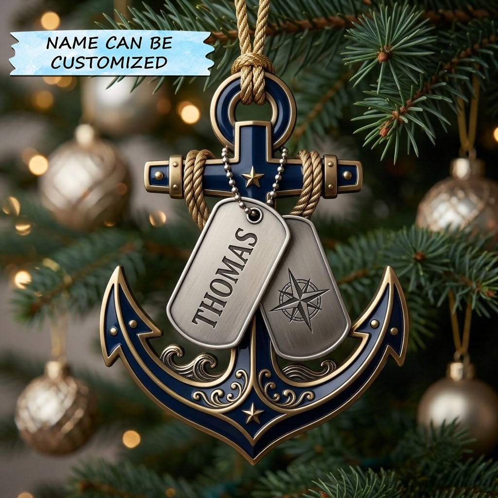 Dog Tags Christmas Ornament