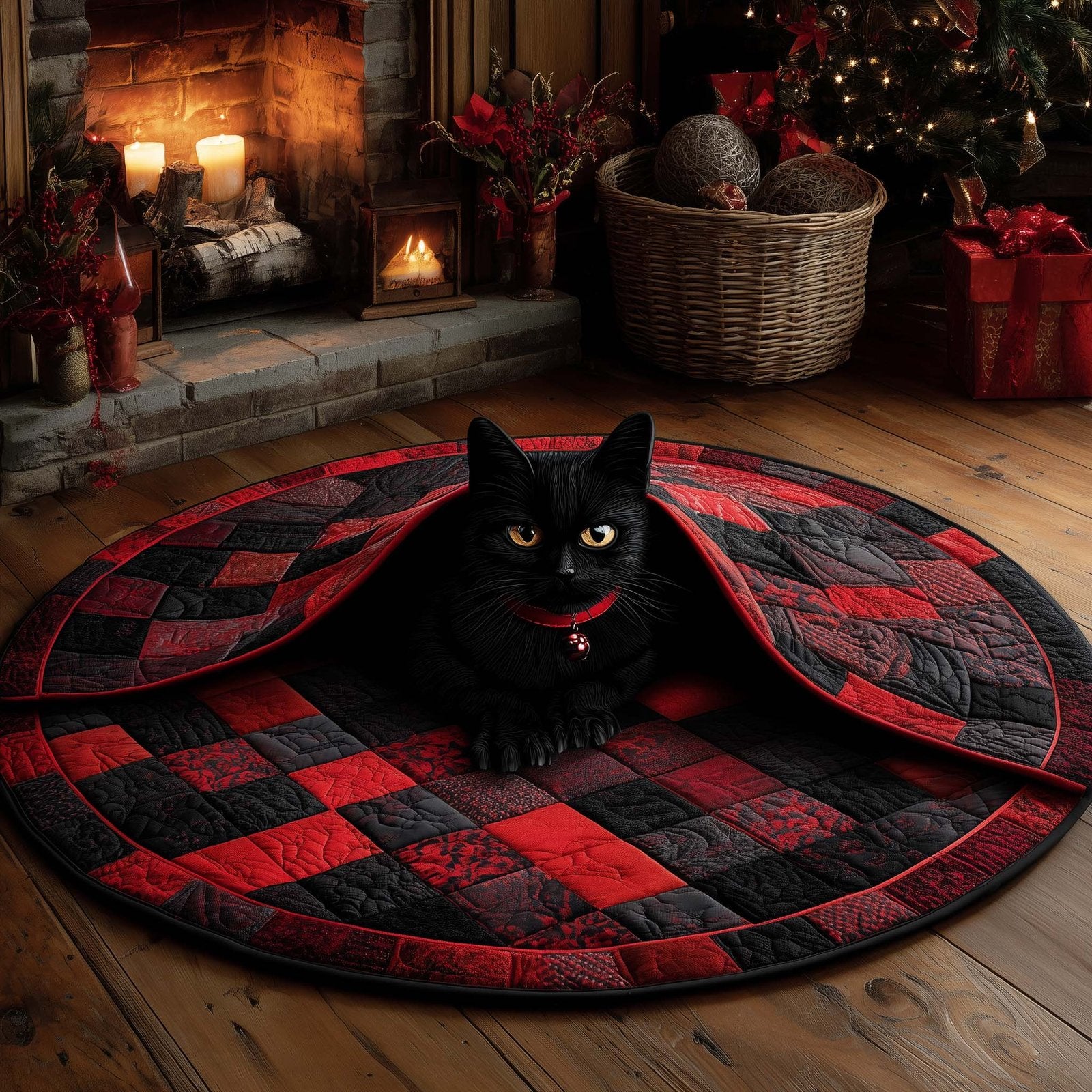 Dracucat Round Mat Rug - Cute Pet Design | Animal Printed Home Decor