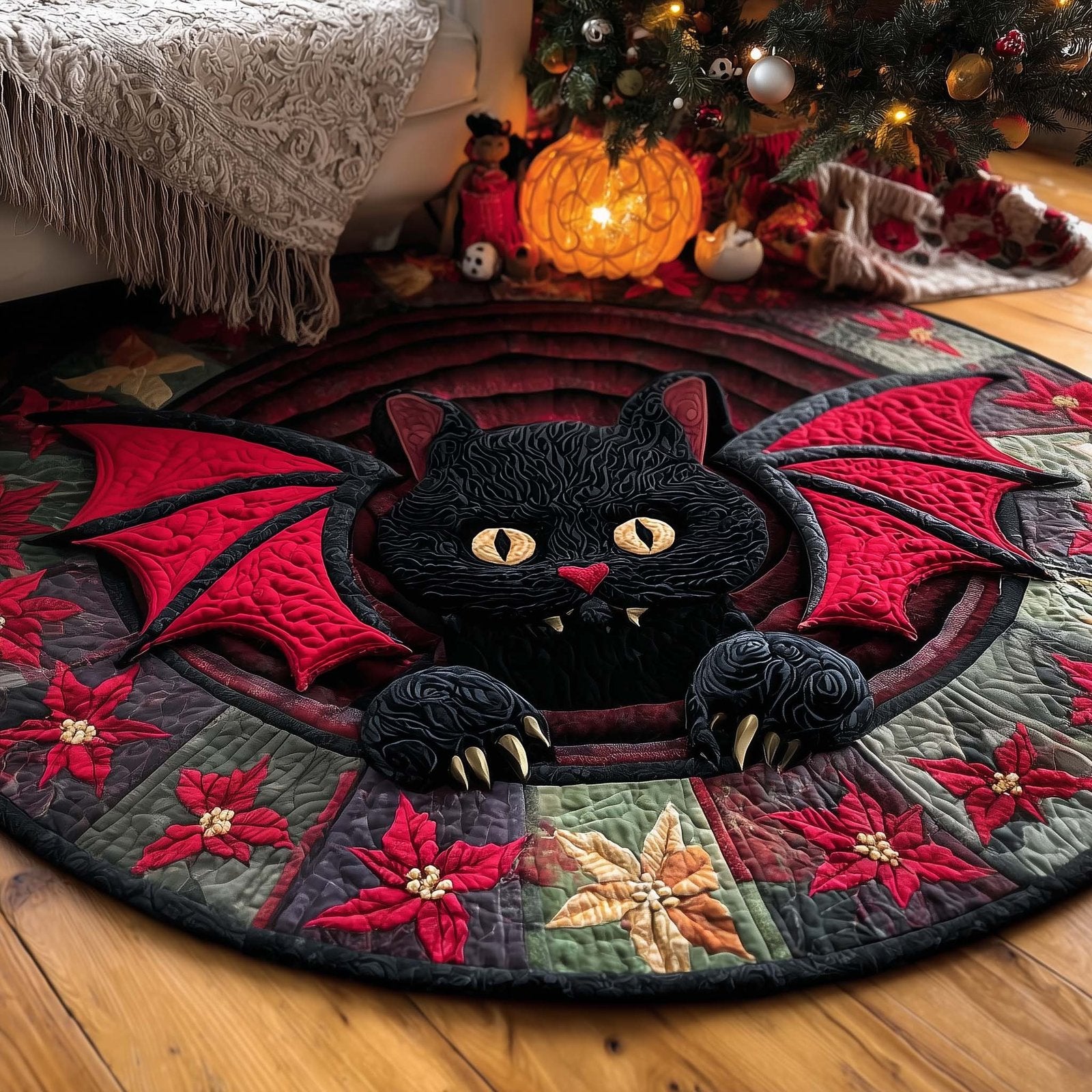 Dracucat Round Mat Rug - Cute Pet Design | Animal Printed Home Decor