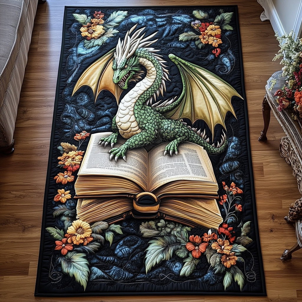 Dragon And Book Runner Rug - Nature Design | Serene Runner Rug