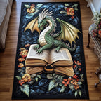 Dragon And Book Runner Rug - Nature Design | Serene Runner Rug