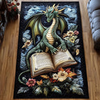 Dragon And Book Runner Rug - Nature Design | Serene Runner Rug