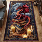 Dragon And Book Runner Rug - Nature Design | Serene Runner Rug