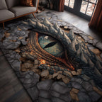 Dragon area rug in a living room