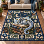 Dragon Book Legends area rug in a living room
