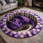 Dragon Charm (Design 3) Round Mat Rug - washable non-slip printed rug