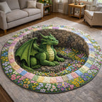 Dragon Charm Round Mat Rug - Nature Design | Serene Home Decor
