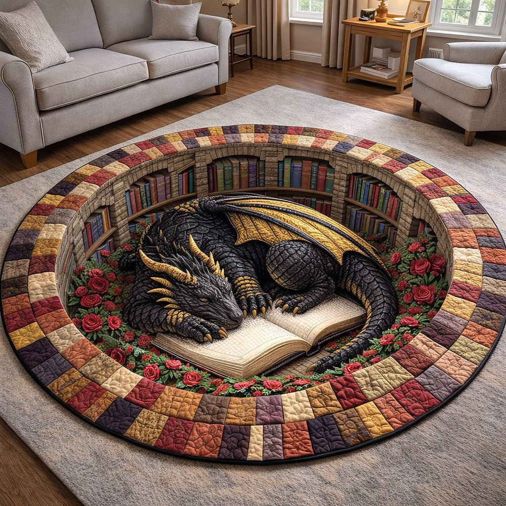 Dragon Charm Round Mat Rug - Nature Design | Serene Home Decor
