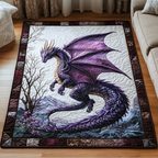 Dragon Crest area rug in a living room