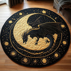 Dragon Dream Round Mat Rug - washable non-slip printed rug